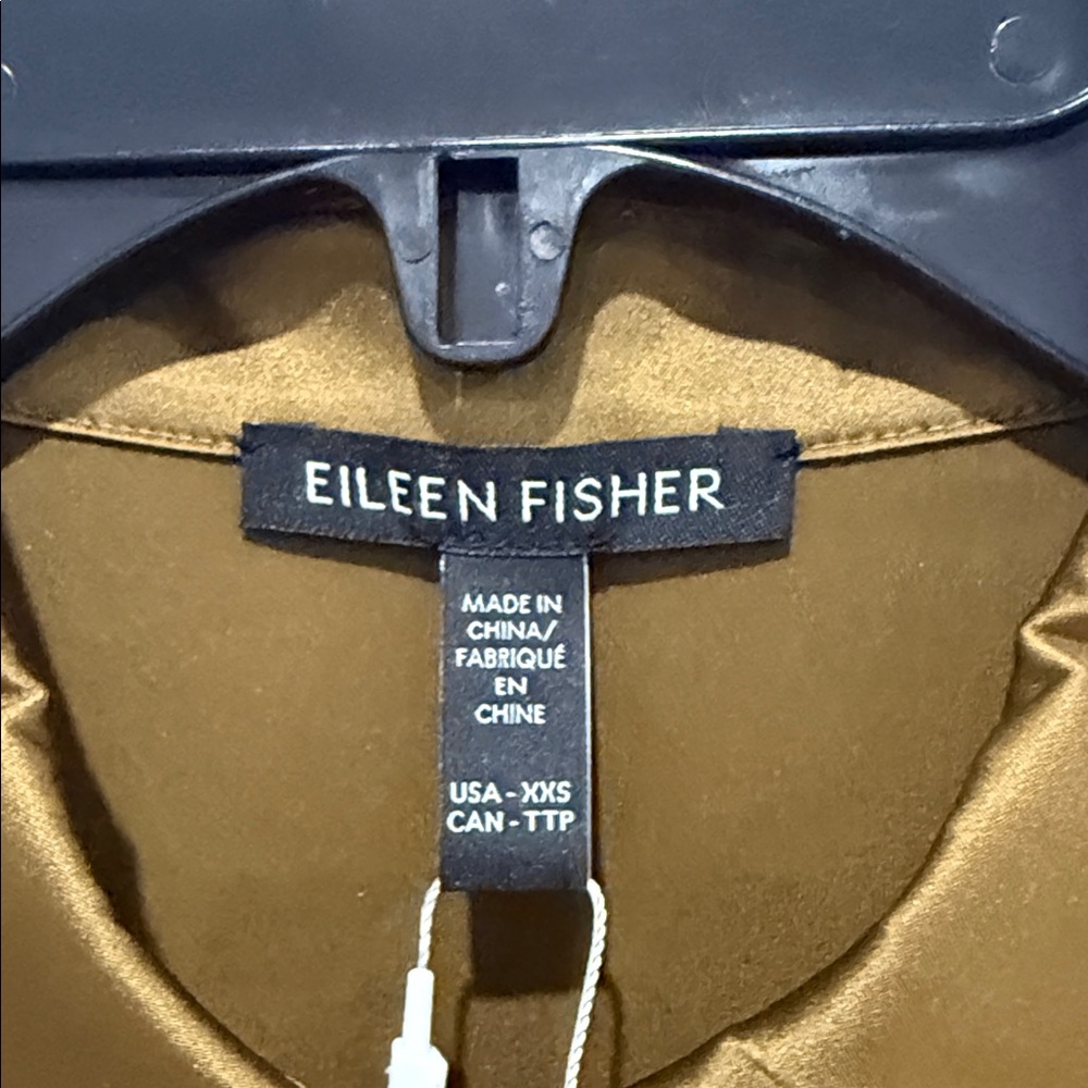 Eileen Fisher Olive Green Blouse - Picture 2 of 4